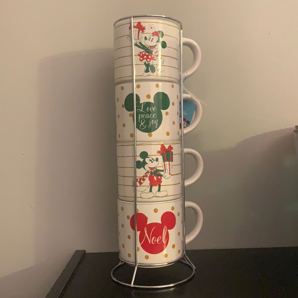 Disney Mickey & Minnie Stackable Christmas Mugs